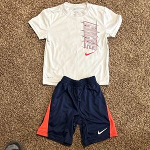 Nike Kids White Tee and Navy Shorts Set